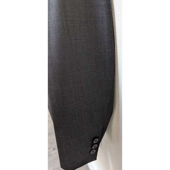 Tessuto Italiano BARBERIS CANONICO Sz 42R Blazer Jacket Dark Gray - Picture 4 of 10